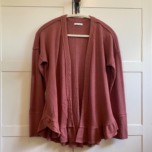 Maurices Ruffle Hem Open Front Cardigan - Picture 1 of 5